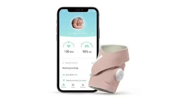 Owlet Smart Sock 3 with dusty rose sock set