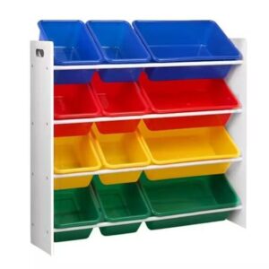 Keezi 12 Bin Toy Organiser Storage Rack